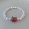 Organic crystal, fashionable fresh brand bracelet from pearl, cat's eye, wholesale