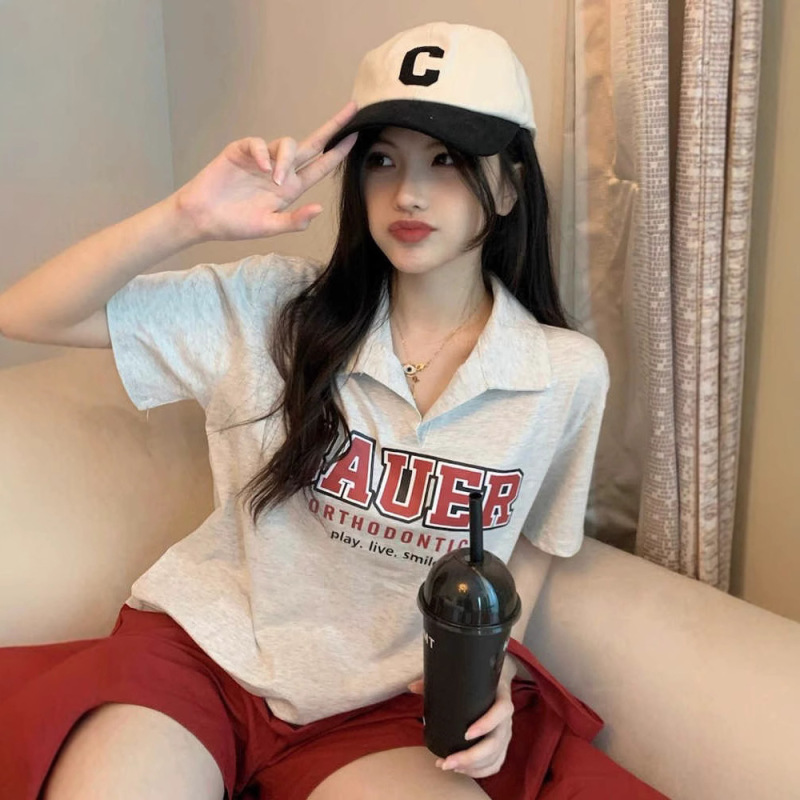 Sports Casual Shorts for Women Summer New College Style High Waist American Style Loose Casual Shorts for Women