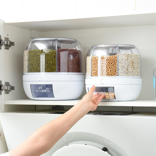 Carefully selected rotating rice buckets for household large-capacity rotating grain buckets, insect-proof and moisture-proof sealed rice buckets