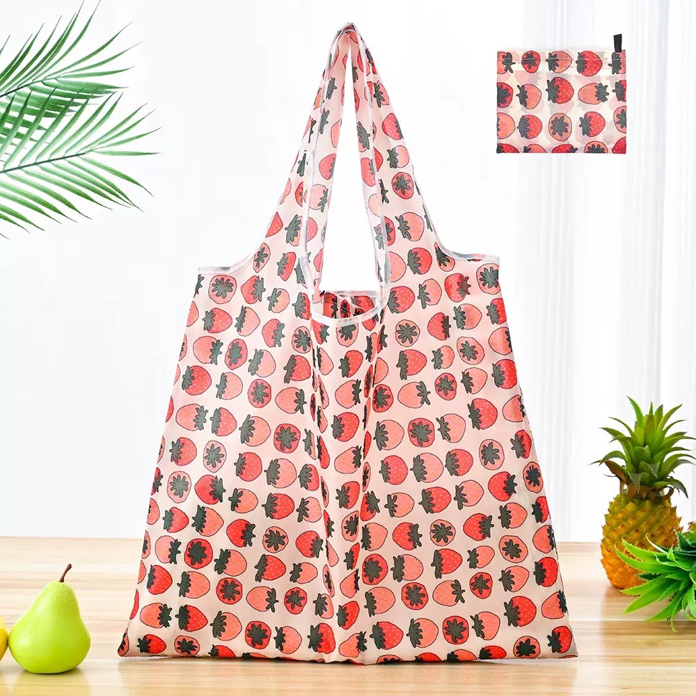 Spot bolsa de compras plegable de gran capacidad Spot bolsa de protección ambiental bolsa plegable bolsa de almacenamiento portátil impresa portátil creativa