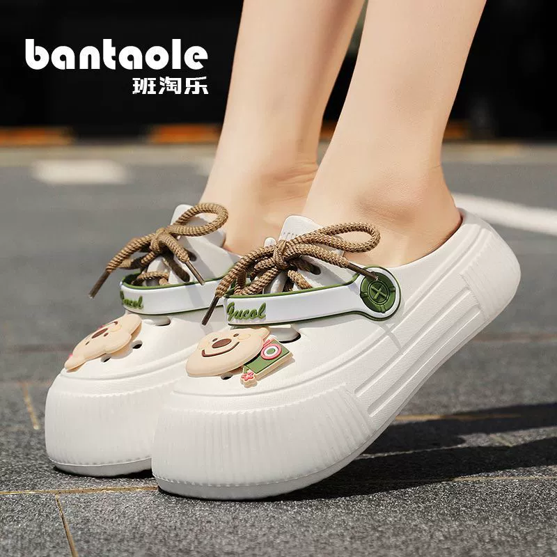 Женские летние босоножки на толстой подошве из ЭВА, новые 2025 года, нескользящие, с увеличенной высотой каблука, пляжные шлепанцы