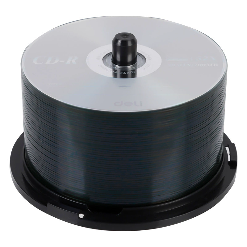 Deli 3725-CD-R (дымчатое серебро) 700MB/80мин/52X Хранение CD-ROM для авто музыка гравировка 50 планшетов