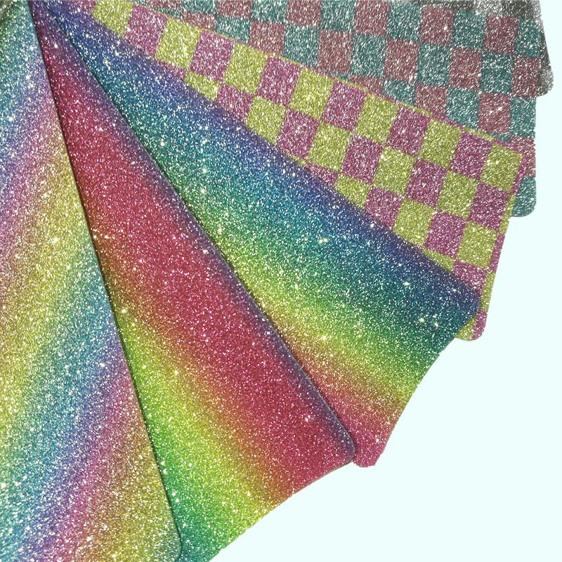 仙度瑞拉磨砂闪粉PVC满天星拉丝纹各种纹路订做改色背胶