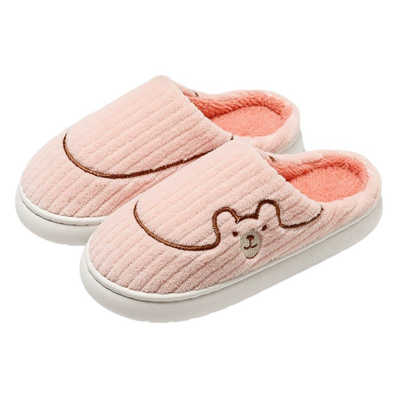 Новый стиль хлопковые тапочки мужские осенне-зимние сумки на каблуке дома на толстой подошве теплая Домашняя Нескользящая хлопковая обувь Мао для женщин