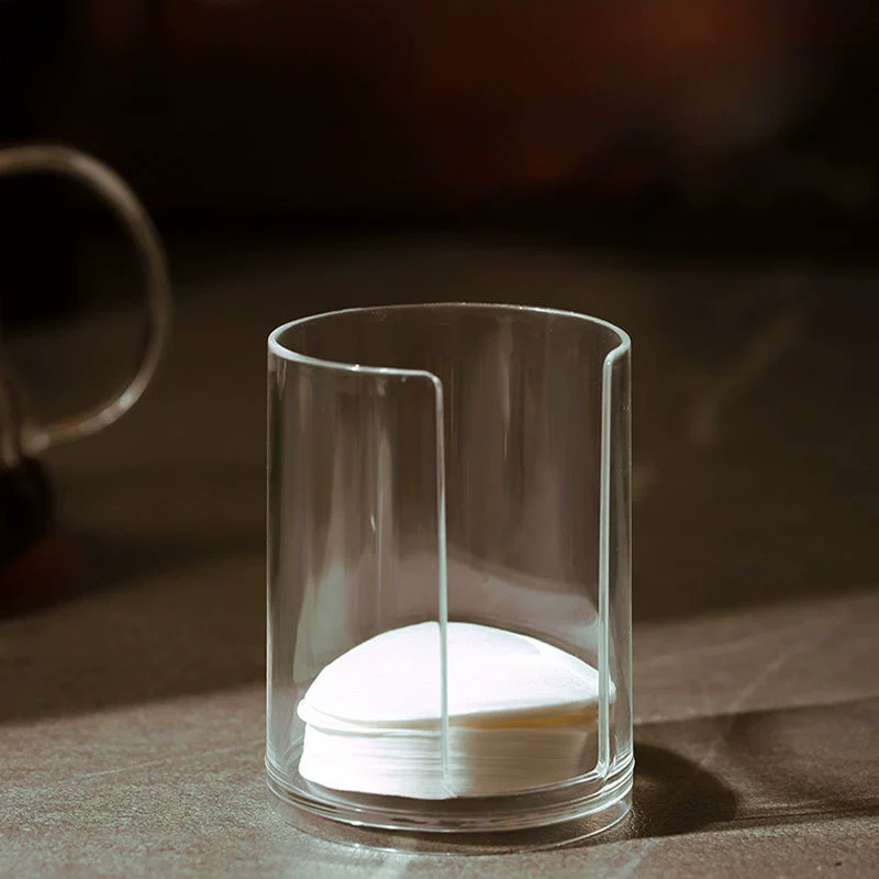 Безкрытая пластиковая круглая хлопчатобумажная пудра коробка для хранения U-образного открывания для снятия макияжа хлопок пылезащитная коробка для туалетного столика