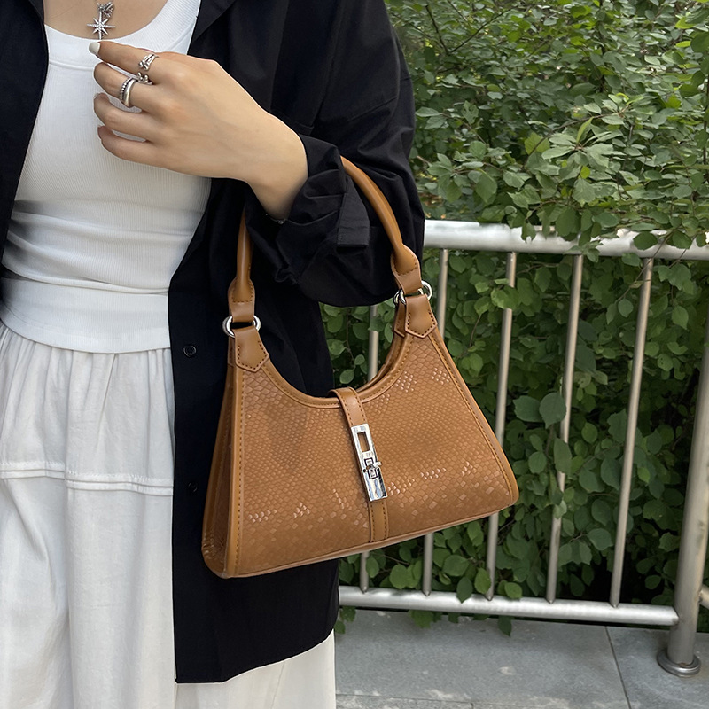 Bolso de moda transfronterizo 2025 verano nuevo bolso femenino bolso de hombro con textura de alta gama bolso de mensajero con estampado de piel de serpiente retro