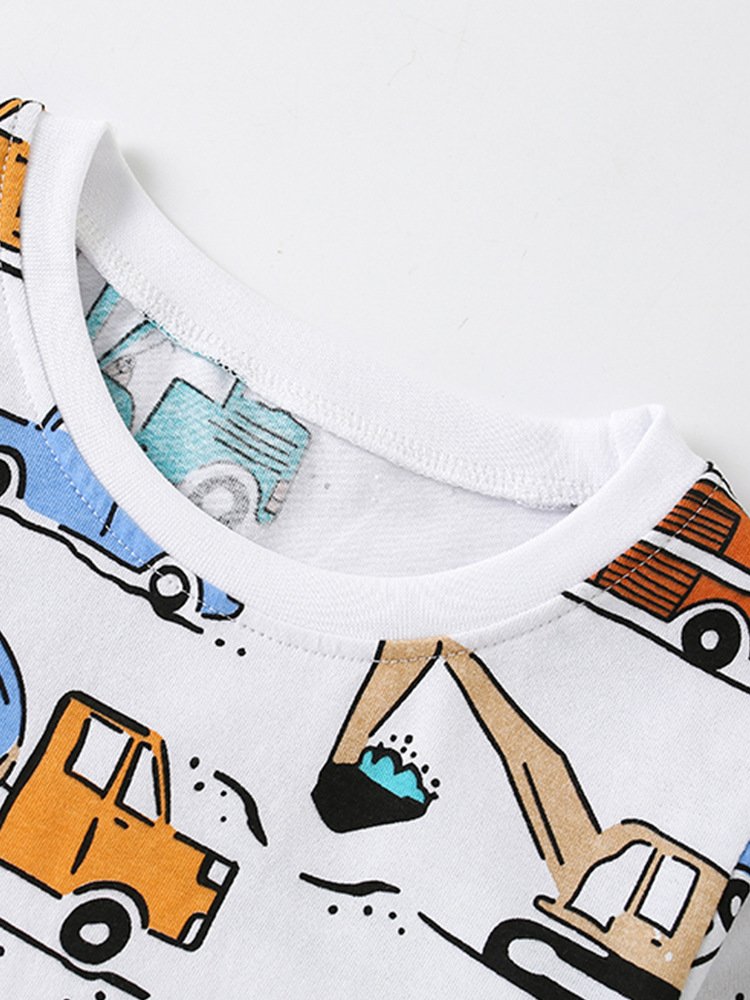 En stock malwee traje para niños otoño nuevo traje de dos piezas para niños europeos y americanos estilo occidental impreso pantalones de manga larga