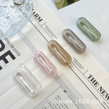 厂家直供日韩甜系色简约便携隐形眼镜盒取戴器美瞳棒子镊子组合