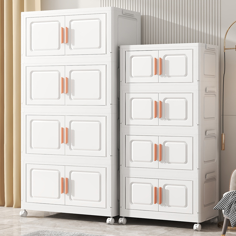 免安裝收納柜子置物櫃家用儲物櫃多層零食櫃收納架置物架收納箱