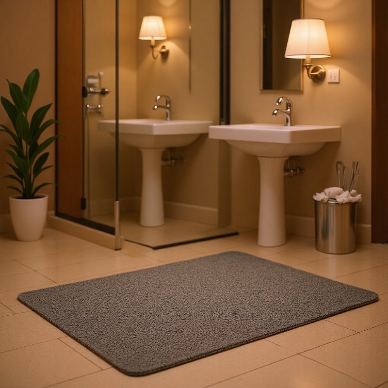 El comercio exterior de baño interior antideslizante estera impermeable alfombra de piso ducha baño estera de pie anillo de alambre al por mayor