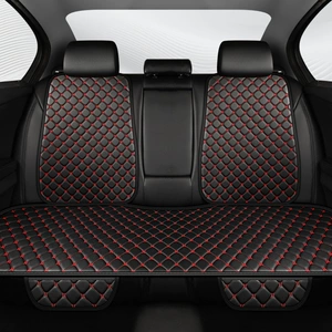 All-Season Leather Seat Cushion Cover, Summer Non-Slip and Wear-Resistant Leather Rear Seat Cushion, Single Piece for Five Seats