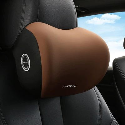 Waist support – Driving Seat Backrest, Car Cushion - brown-headrest-standard