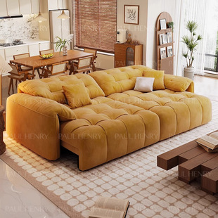 Elephant Ear Electric Sofa Living Room Cat Scratching Cloth Zero Wall Smart Retractable Multi-Functional Sofa Bed All-In-One