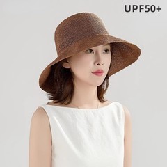 麦わら帽子女性の日よけ帽子 2025 新しい麦わら漁師の帽子日焼け止め日よけ帽子大きな頭囲夏多用途帽子