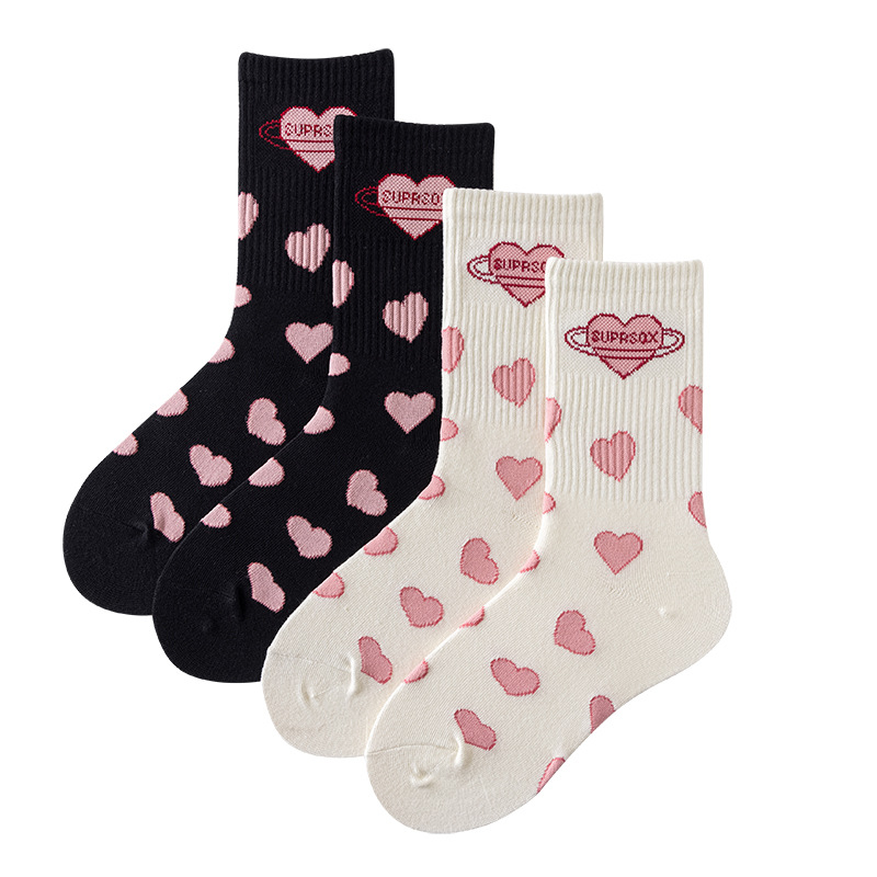 Unisex/both men and women can trend love in the tube socks