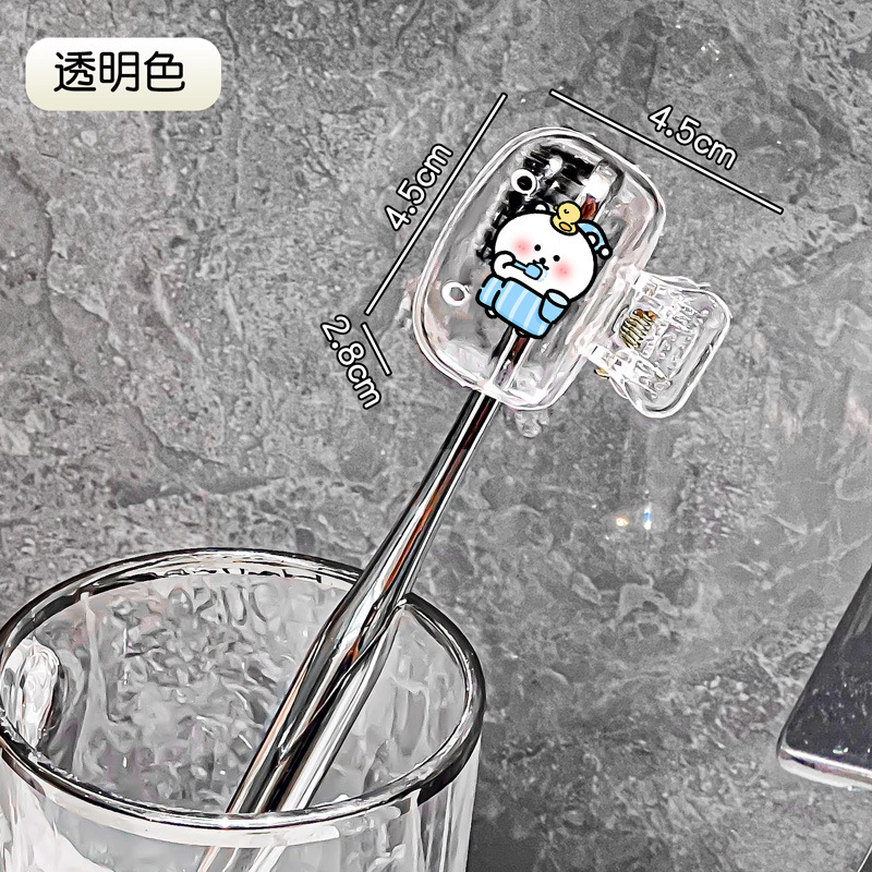 家庭用歯ブラシ収納クリップかわいい漫画歯ブラシヘッド保護カバー電動歯ブラシボックスダストカバーポータブル歯ブラシカバー|undefined