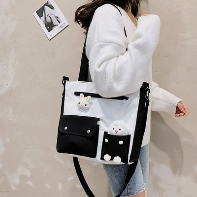 solar system capacity One shoulder Tottenham Bag 2020 new pattern high school college student Attend class Messenger Canvas bag