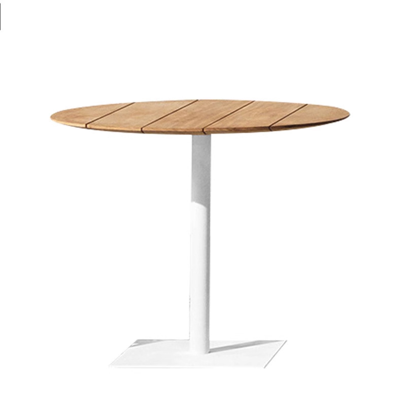 Silla de comedor de ratán al aire libre Mesa de comedor de teca nórdica y silla protector solar anticorrosión Muebles de Villa Silla de ratán al aire libre Balcón Oficina de ventas