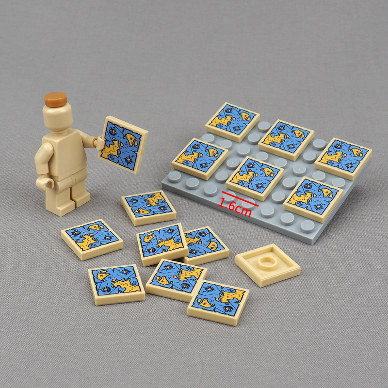 Cross-border map pirate ship skull pattern printing building blocks 3068pb0929 model accessories small particle toys