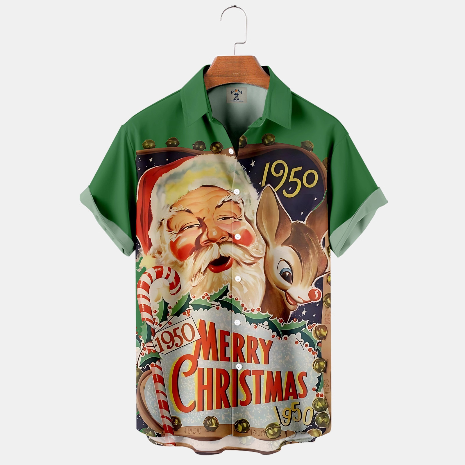 圣诞节跨境外贸短袖圆领印花夏威夷3D花衬衫亚马逊独立爆款衬衫恤