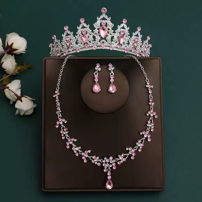 Corona nupcial con rhinestones