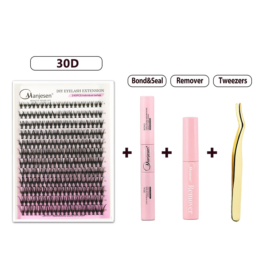 Segmented False Eyelashes (DIY lash) — Individual Cluster Lashes, Natural Thick, 30D/40D Options