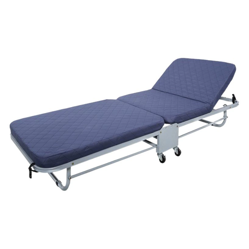 Двукратная раскладная кровать Одноместная Простая Офисная кровать для обеденного перерыва Портативная кровать для сна Губчатая кровать Больница Сопровождающая кровать Дом