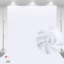 白色纯色拍照背景布网红直播拍摄道具柔光屏实景涤纶纯白背景布