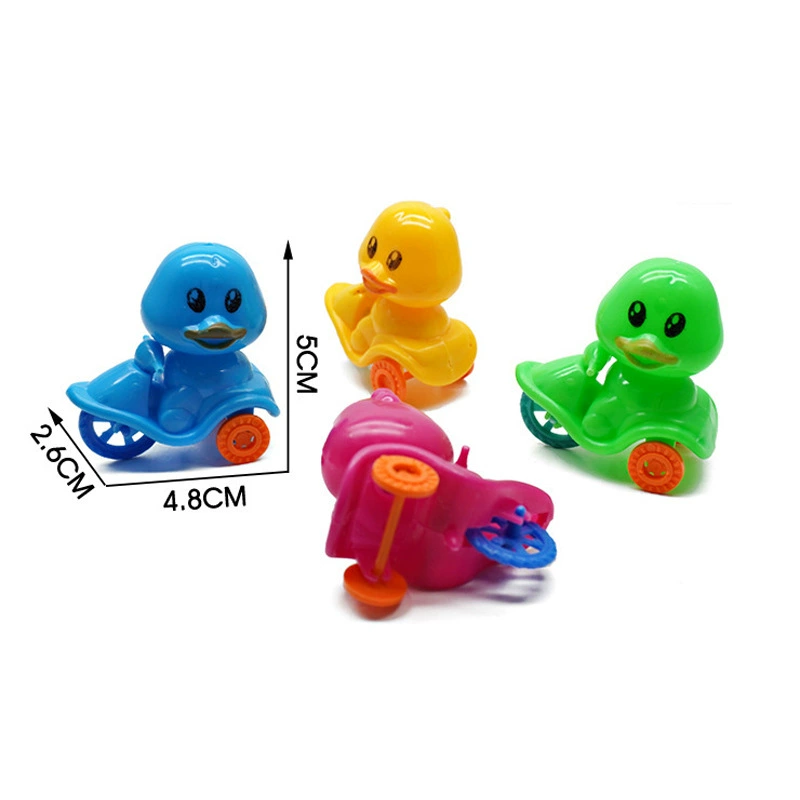 Мини-игрушка утка-каталка картонная