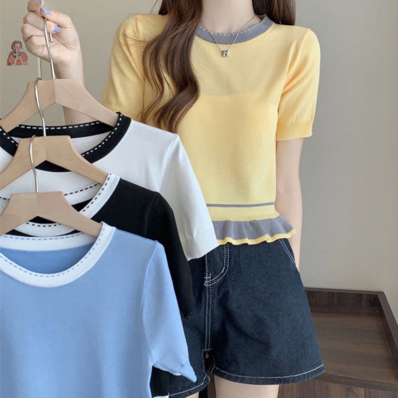 Retro knitted summer sweater