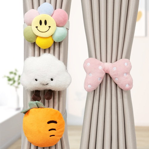 Cartoon curtain straps, a pair of creative dolls, children's room curtain buckle straps, simple modern decorative rope