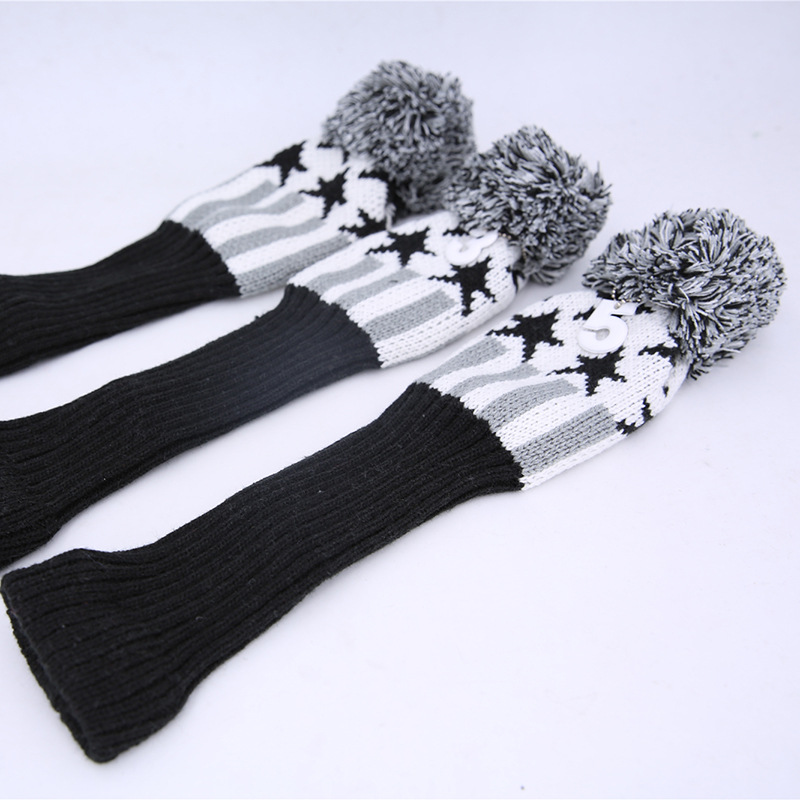 Cubierta de club de golf directa de fábrica cubierta de club de madera de punto forma Linda cubierta de cabeza de Club personalizable LOGO transfronterizo