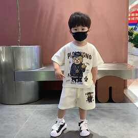 儿童短袖套装2025款潮帅男童夏装男孩洋气夏季爆款卡通动漫休闲