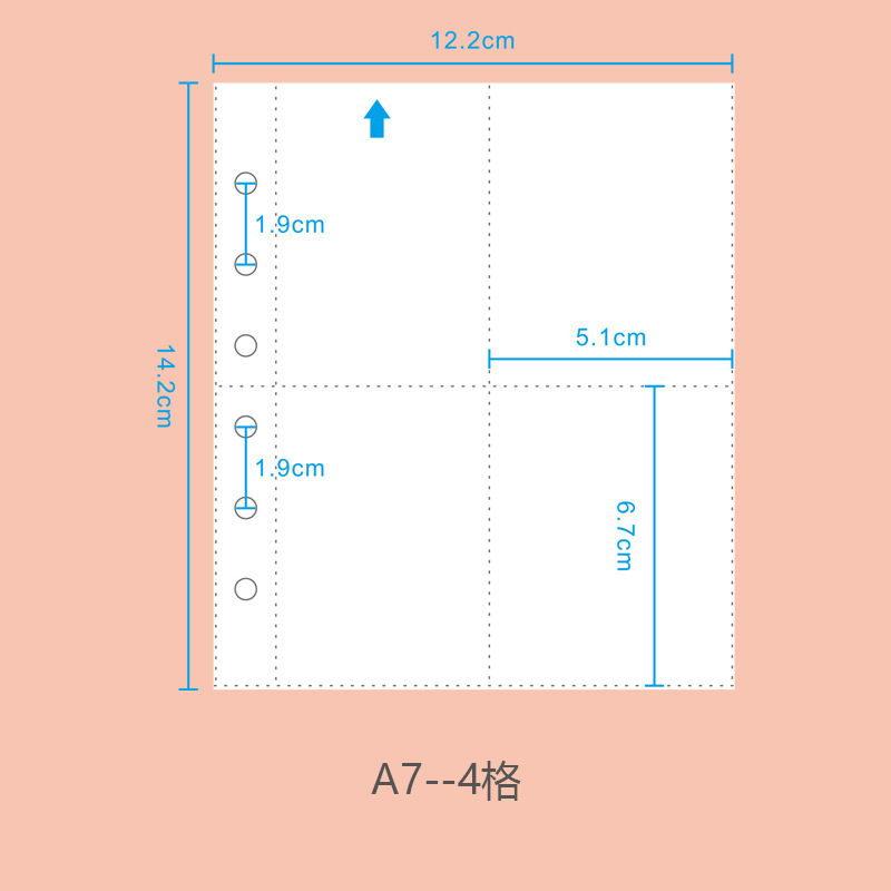 A5 reemplazo de álbum de hojas sueltas colección de bolsa de almacenamiento de tarjeta pequeña estrella de 3 pulgadas y 5 pulgadas 4-grid High transparente 6-hole bolsa de álbum de hojas sueltas