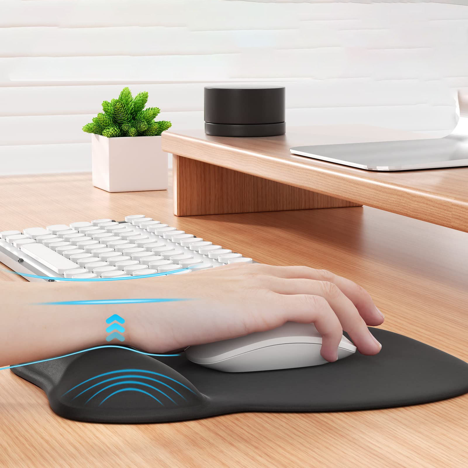 Custom goma almohadilla de ratón protector de muñeca almohadilla protector de muñeca soporte de mano logotipo personalizado fabricante de almohadilla de ratón protector de muñeca personalizado