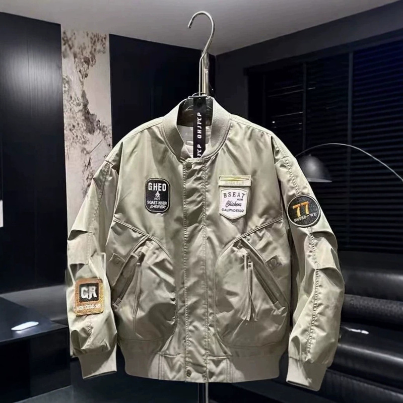 Retro American casual fashion brand new couple's jacket, pilot style 2026 spring/autumn baseball jacket for men