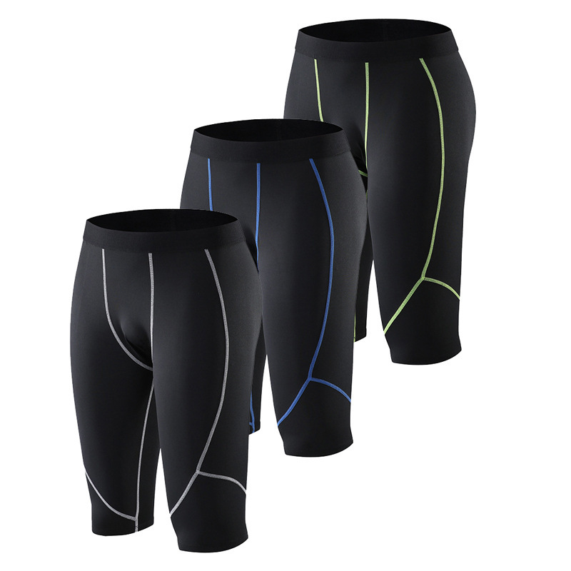 Summer Running Perspiration Quick-drying Gym Leggings Men's Ice Silk Breathable Compression Tight Sports Shorts Summer Running Perspiration Quick-drying Gym Leggings Men's Ice Silk Breathable Compression Tight Sports Shorts