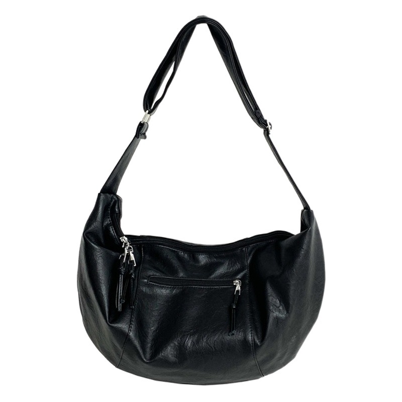 Dumpling bag large capacity Men's motorcycle riding bag fashion brand personality messenger bag shoulder messenger bag fitness bag casual