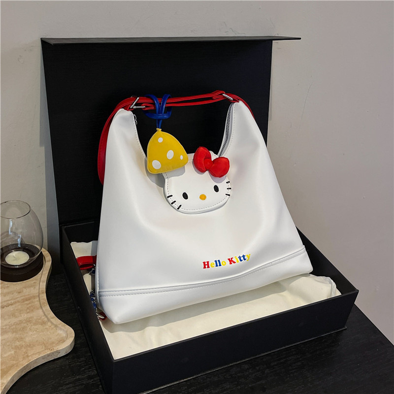 超火可爱Kitty单肩托特包包女2025新款高级感一包多用通勤双肩包|undefined