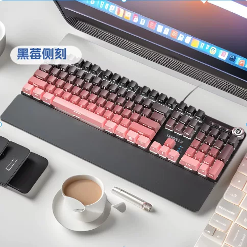 Механическая клавиатура Sanju SKU910 с подставкой для рук, проводная игровая e-sports, градиентная цветная ручка