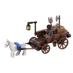 Moc-108791 Medieval Carriage Model 130 Particle Number Kidsren's Christmas Gift