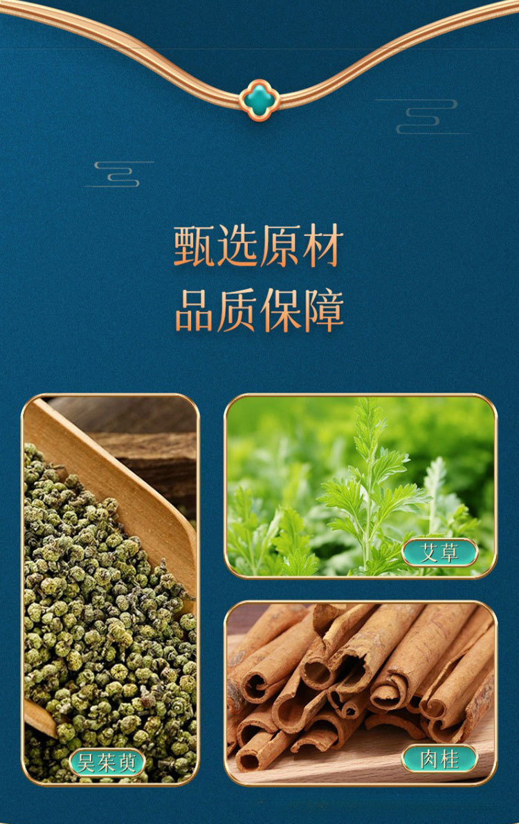 Evodia Cinnamon Foot Patches Wu Zhu Yu Rou Gui Multi-Site Herbal Patches with Mugwort 30 Patches quality and texture