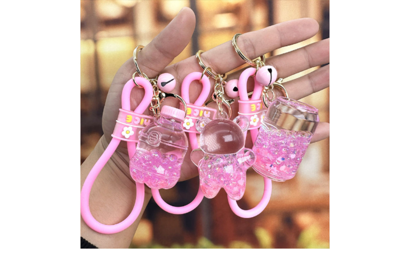Cartoon Style Flower Arylic Women's Bag Pendant Keychain display picture 1