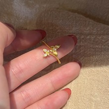 [双生蝴蝶]新款轻奢设计感小众百搭精致轻奢风蝴蝶戒指高级感戒指
