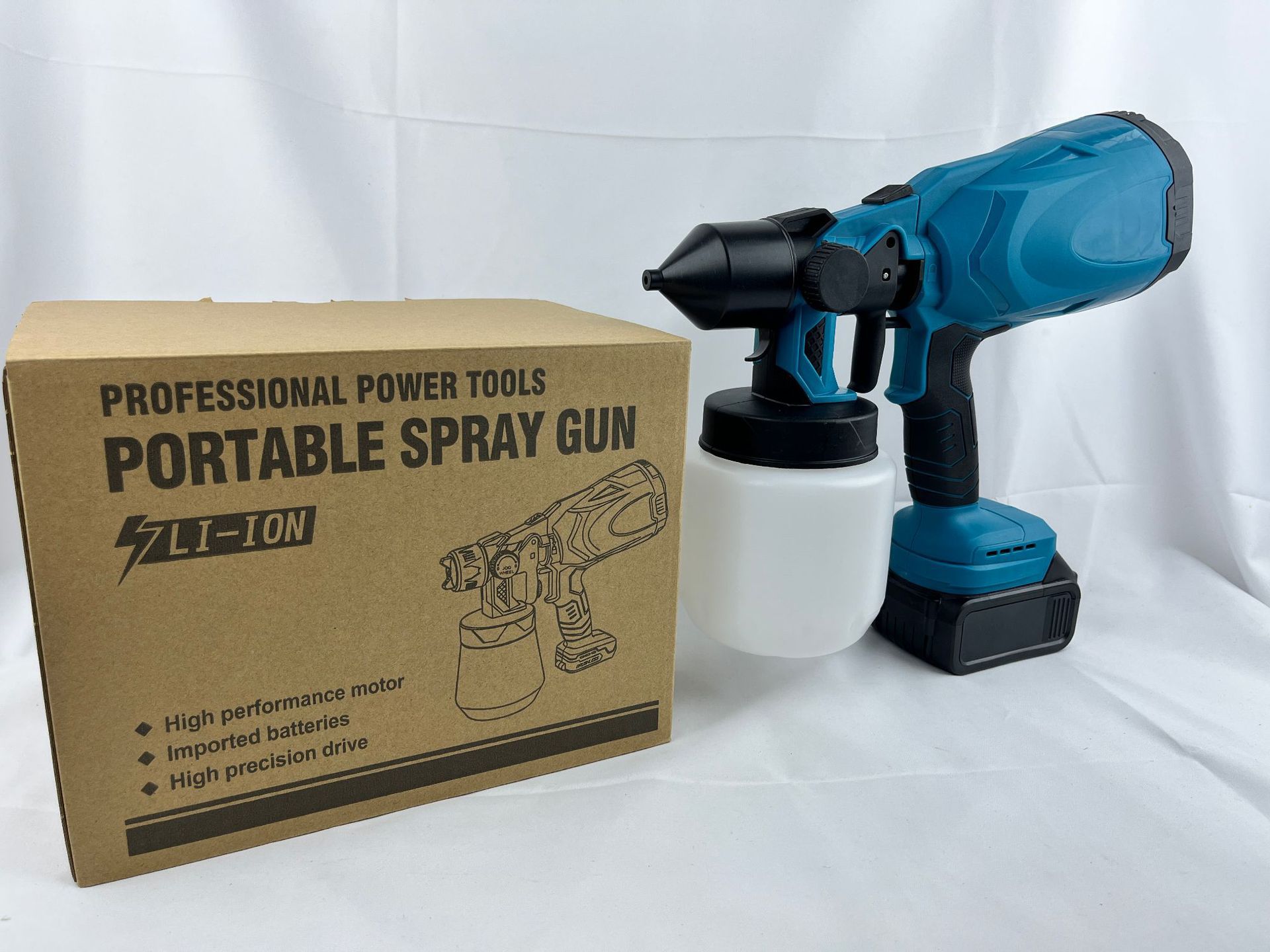 Pintura a base de agua directa de fábrica pintura de látex PISTOLA DE PULVERIZACIÓN eléctrica de alta atomización de carga de litio PISTOLA DE PULVERIZACIÓN de alta potencia