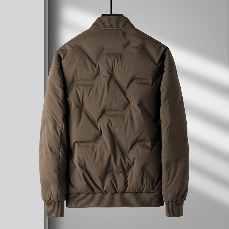 Nuevo estándar nacional 90 blanco pato abajo luz negocio abajo chaqueta de los hombres invierno corto casual caliente ligero chaqueta los hombres