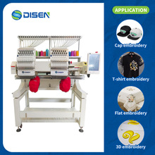 Double Head Computerized Cap Embroidery Machine Hat Shirts