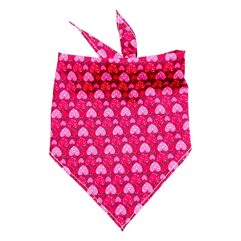 Новое треугольное полотенце для домашних животных на День Святого Валентина, большое полотенце для слюны собаки, шарф для домашних животных, игрушка из хлопковой веревки