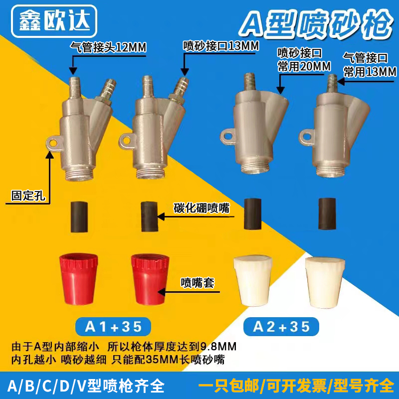 ⊗喷砂机喷枪喷砂枪头B1型B2型喷砂枪碳化硼喷嘴喷头喷砂枪喷砂嘴