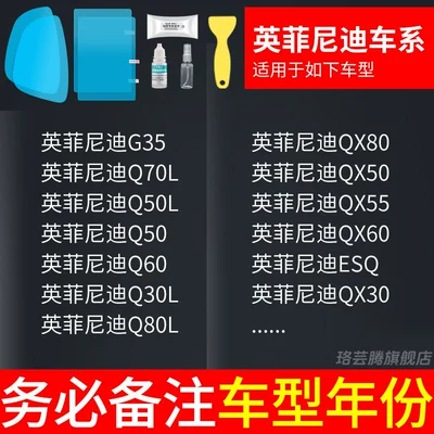 Reversing Mirror Waterproof Gadget, Anti-Fog Rearview mirror rainproof sticker - infiniti-exclusive-rearview-mirror-side-window-test-film-5-pieces-total